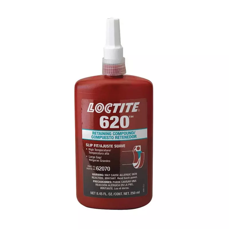 Loctite 62070 Retaining Compound, 250 mL Bottle, Green, Medium Strength