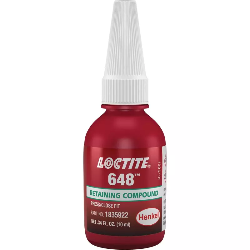 Loctite 648 Retaining Compound Green Liquid 10 mL Bottle - 00648