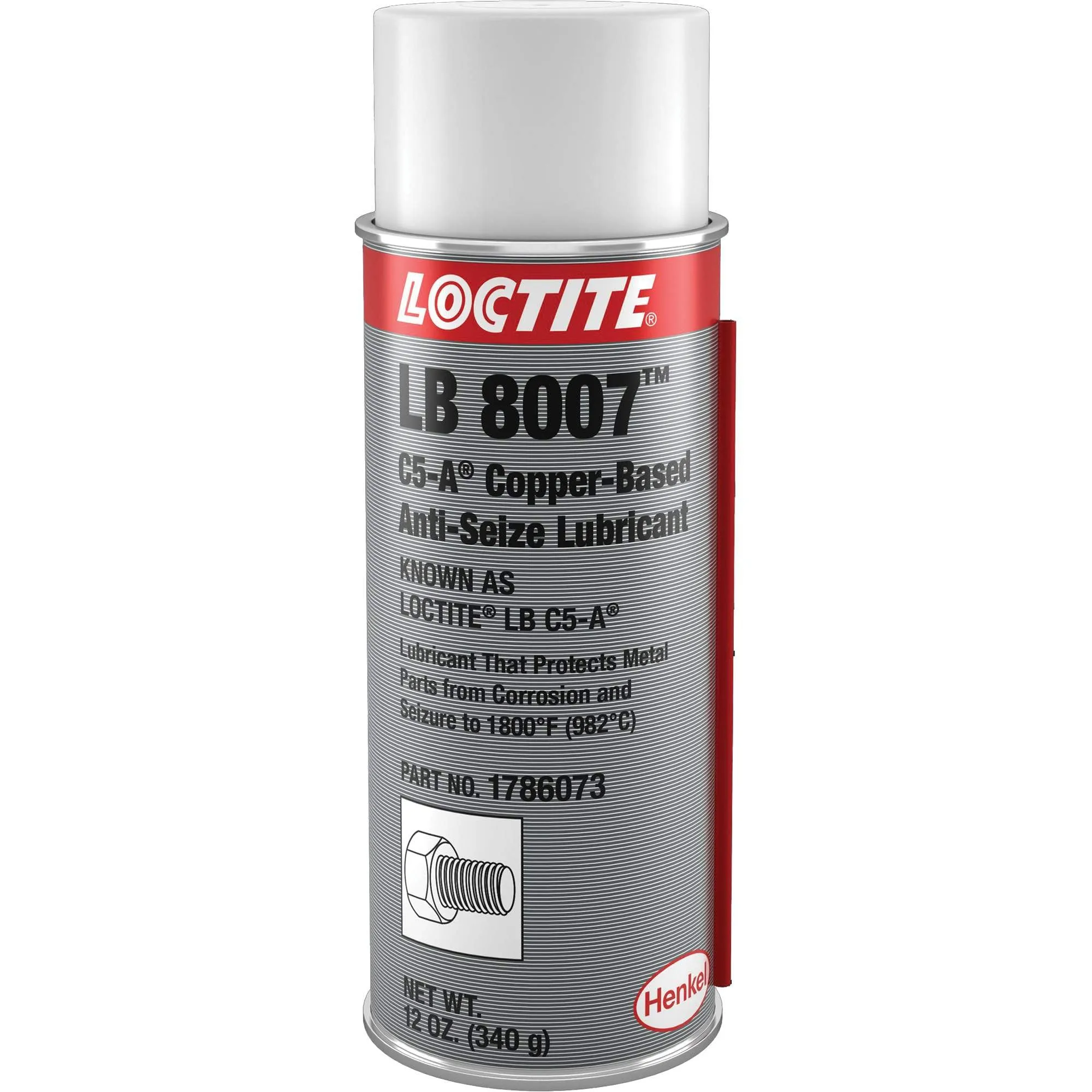 Loctite 1786073 Copper LB 8008 C5-A Copper Based Anti-Seize Lubricant, 12 fl. oz. Aerosol Can (Pack of 12)