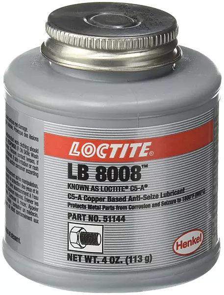 Loctite 51144 Copper LB 8008 C5-A Anti-Seize Lubricant, -20 Degree F Lower Temperature Rating to 1800 Degree F Upper