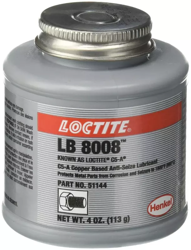 Loctite 51144 Copper LB 8008 C5-A Anti-Seize Lubricant, -20 Degree F Lower Temperature Rating to 1800 Degree F Upper