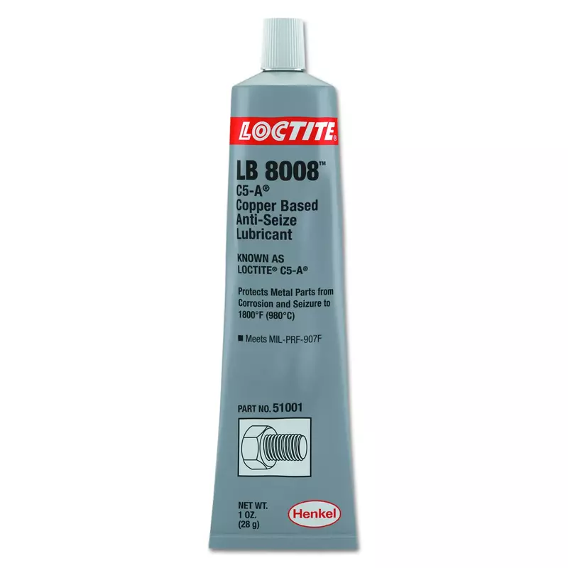 Loctite 51001 C5-A Copper Based Anti-Seize Lubricant, 1 oz. Tube