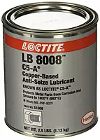 Loctite 51008 Copper LB 8008 C5-A Anti-Seize Lubricant, -20 Degree F Lower Temperature Rating to 1800 Degree F Upper