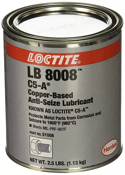 Loctite 51008 Copper LB 8008 C5-A Anti-Seize Lubricant, -20 Degree F Lower Temperature Rating to 1800 Degree F Upper