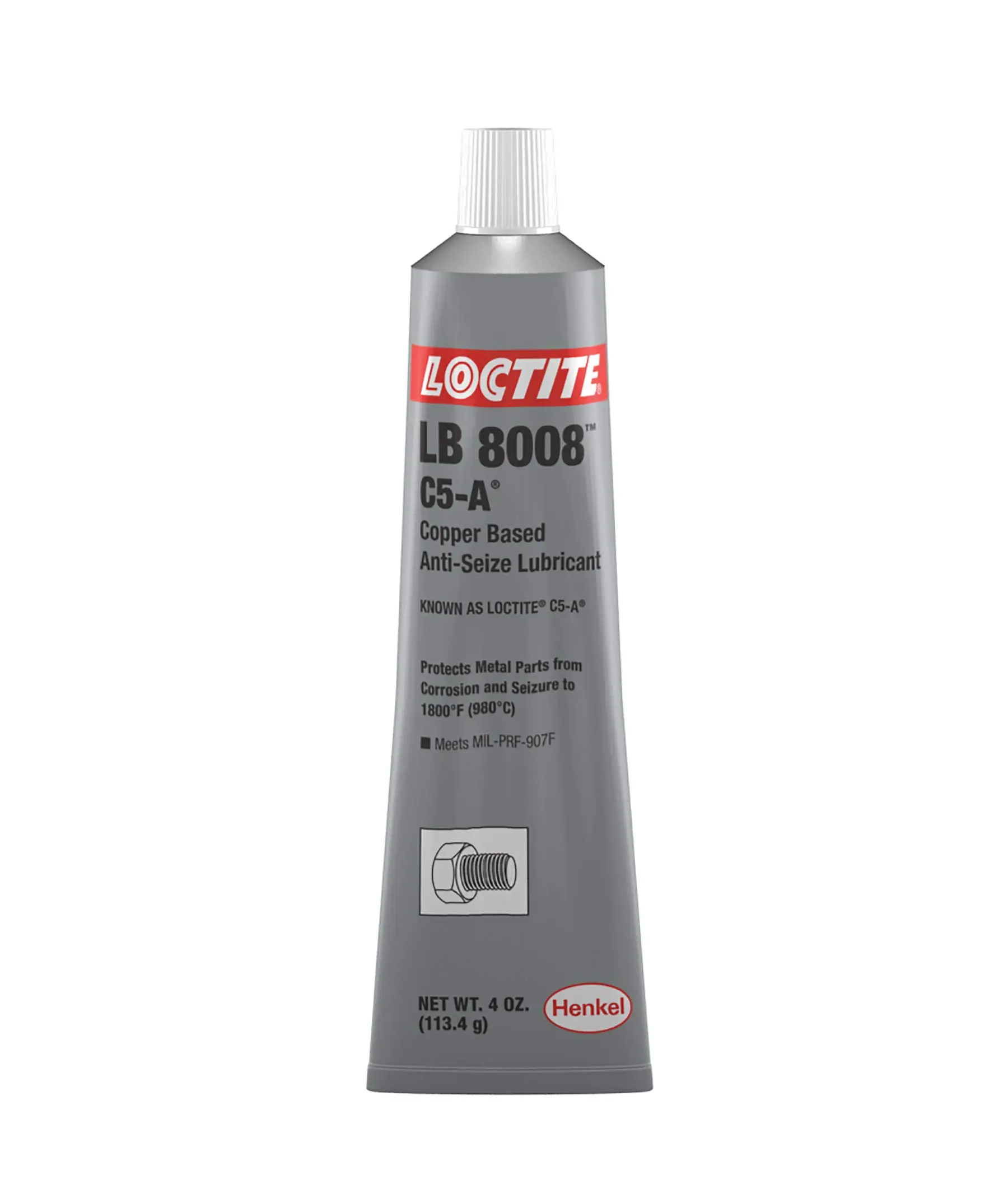 Loctite 234194 Copper LB 8008 C5-A Anti-Seize Lubricant, -20 Degree F Lower Temperature Rating to 1800 Degree F Upper