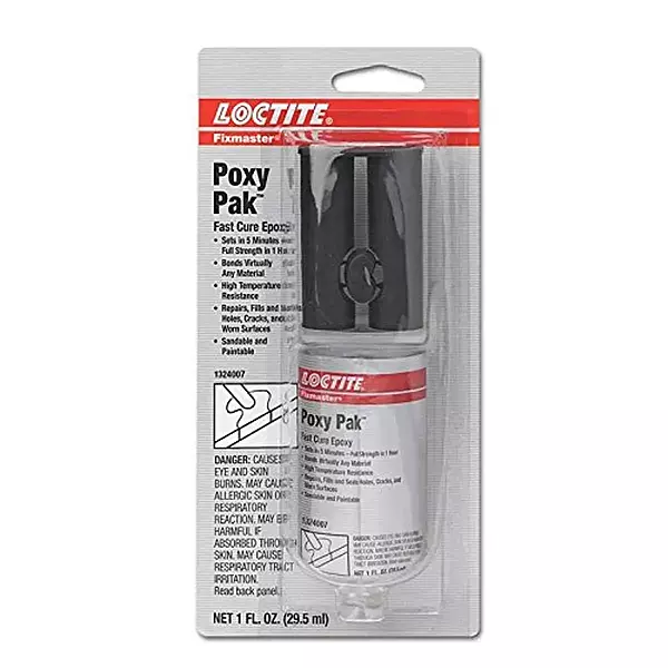 Loctite 235281 Light Amber Fixmaster Poxy Pak Fast Cure Epoxy, 1 oz.