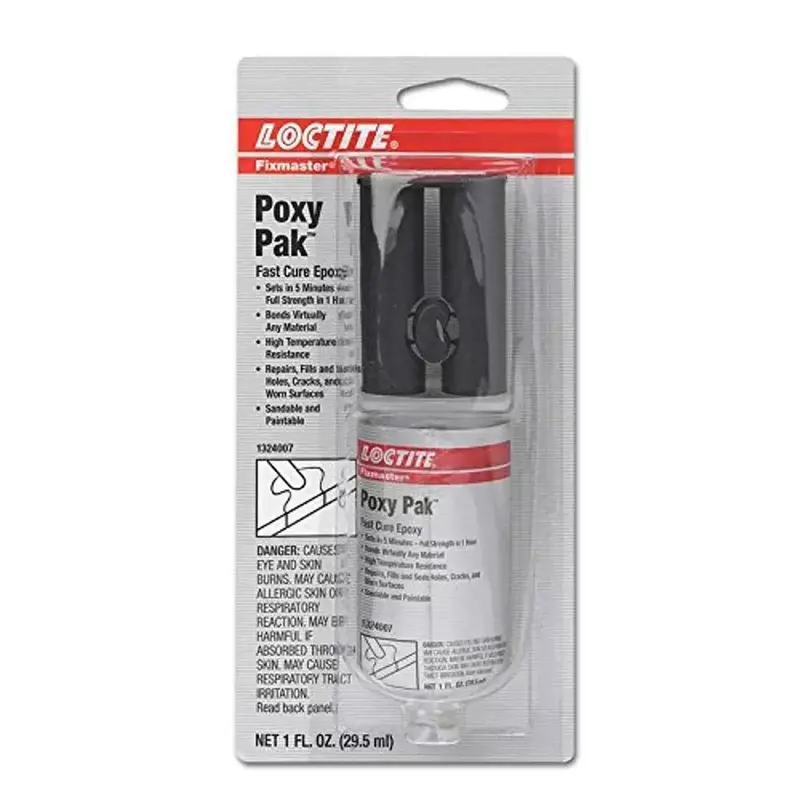 Loctite 235281 Light Amber Fixmaster Poxy Pak Fast Cure Epoxy, 1 oz.