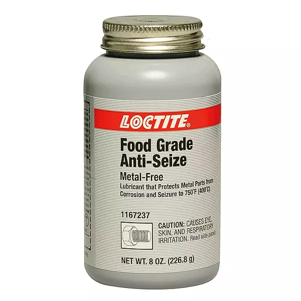 Loctite 1167237 White LB 8014 Food Grade Anti-Seize Lubricant, -20°F to 750°F, 8 fl. oz. Brush Top Can