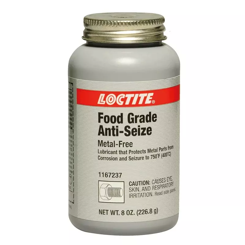 Loctite 1167237 White LB 8014 Food Grade Anti-Seize Lubricant, -20°F to 750°F, 8 fl. oz. Brush Top Can