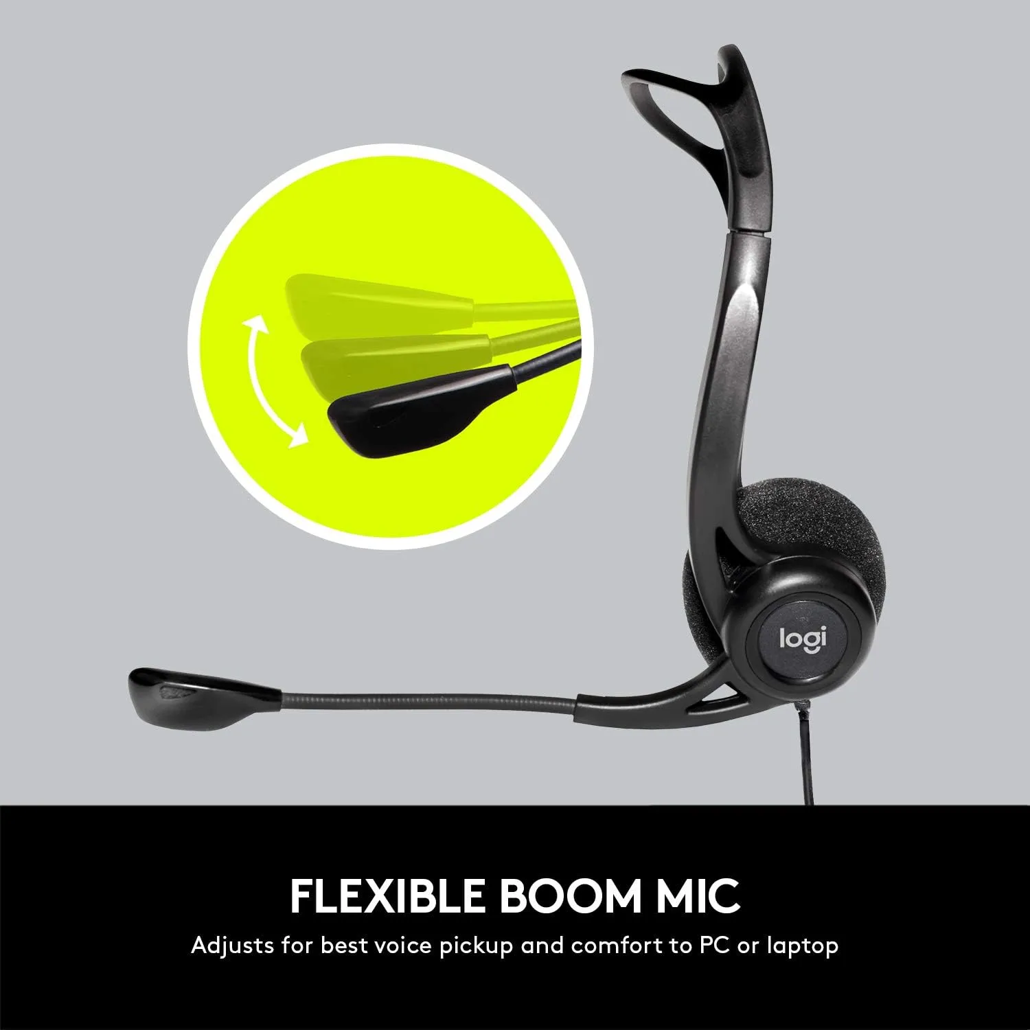Logitech 960 USB Computer Headset - Black