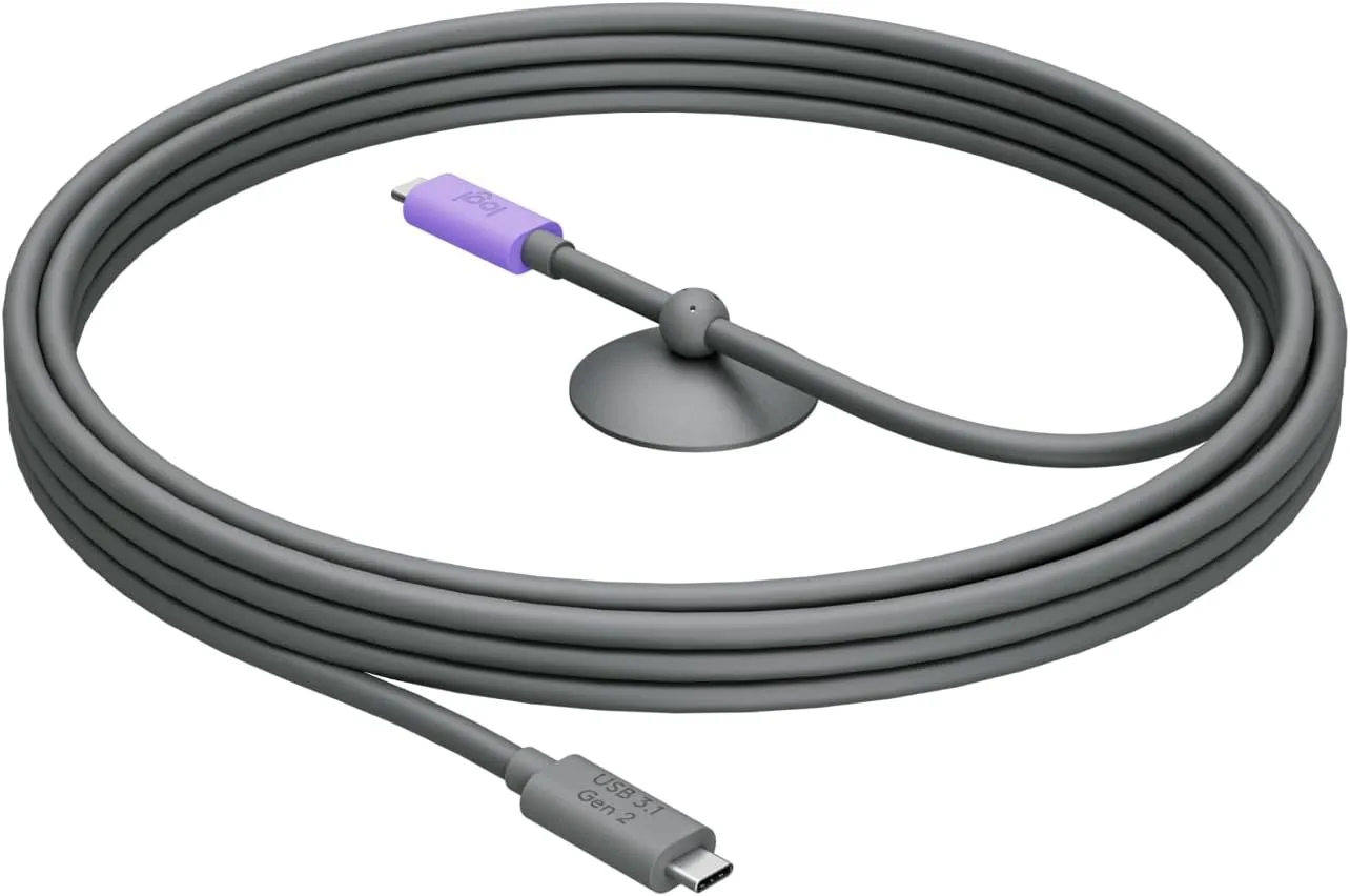 Logitech Active USB Cable | Single-Cable BYOD Connection with MeetUp 2 | Video Conferencing Accessory for Small Rooms