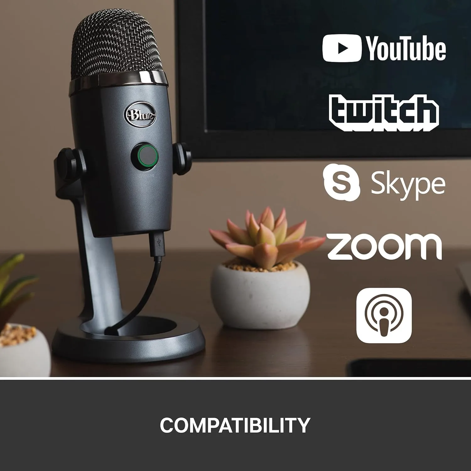 LOGITECH FOR CREATORS Blue Yeti Nano USB Microphone