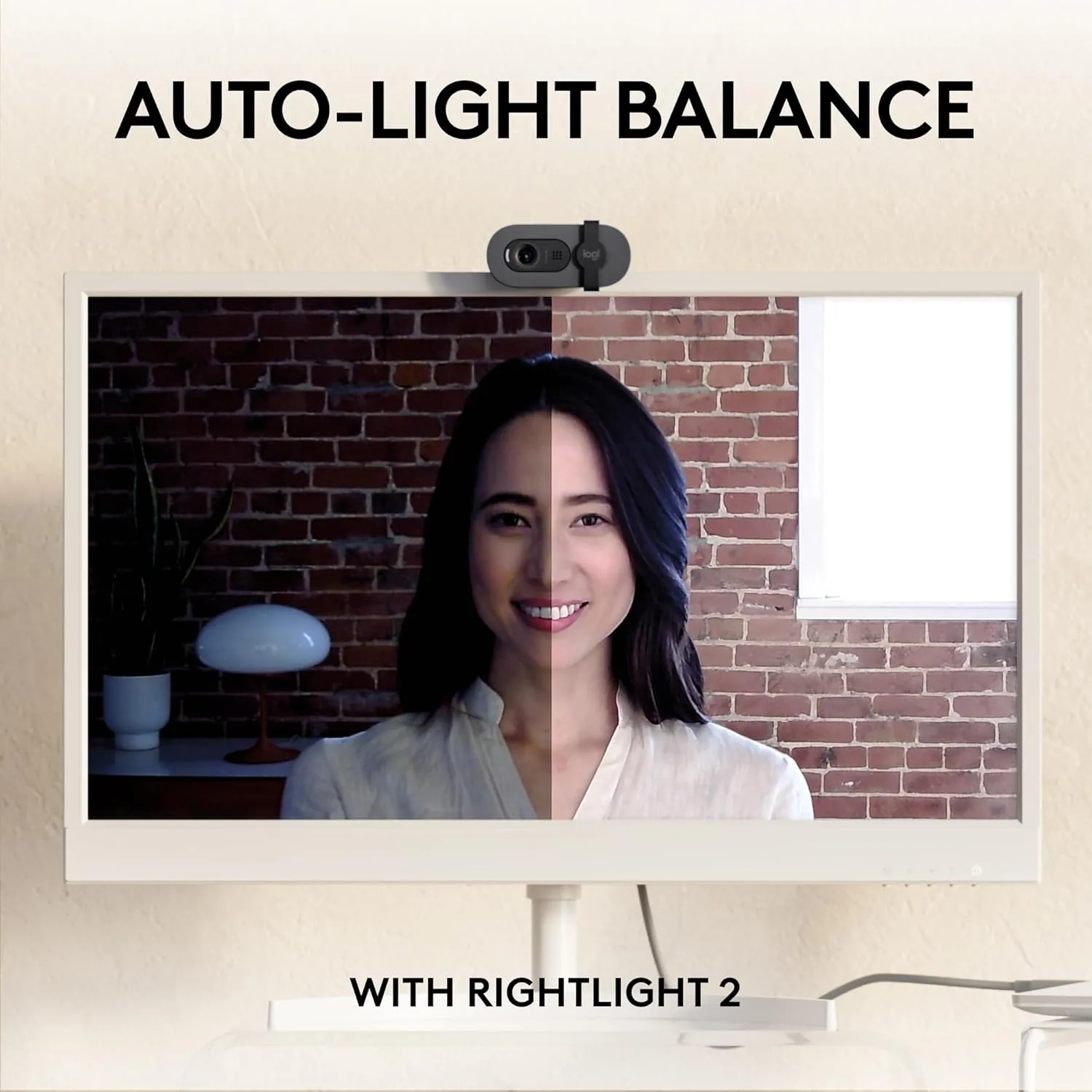 Logitech Brio 105 Full HD 1080p Business Webcam with Auto-Light Balance, USB-A, Privacy Shutter, Easy Set-Up