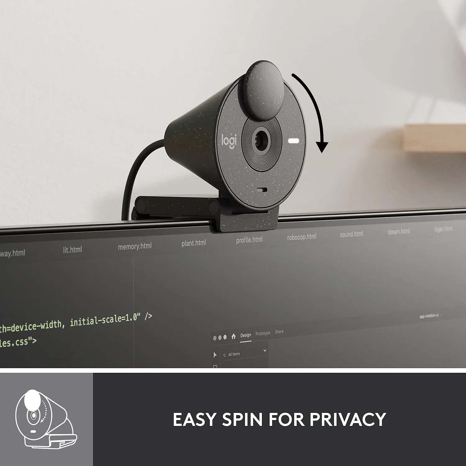 Logitech BRIO Webcam - 2 Megapixel - 30 fps - Graphite - USB Type C - Retail