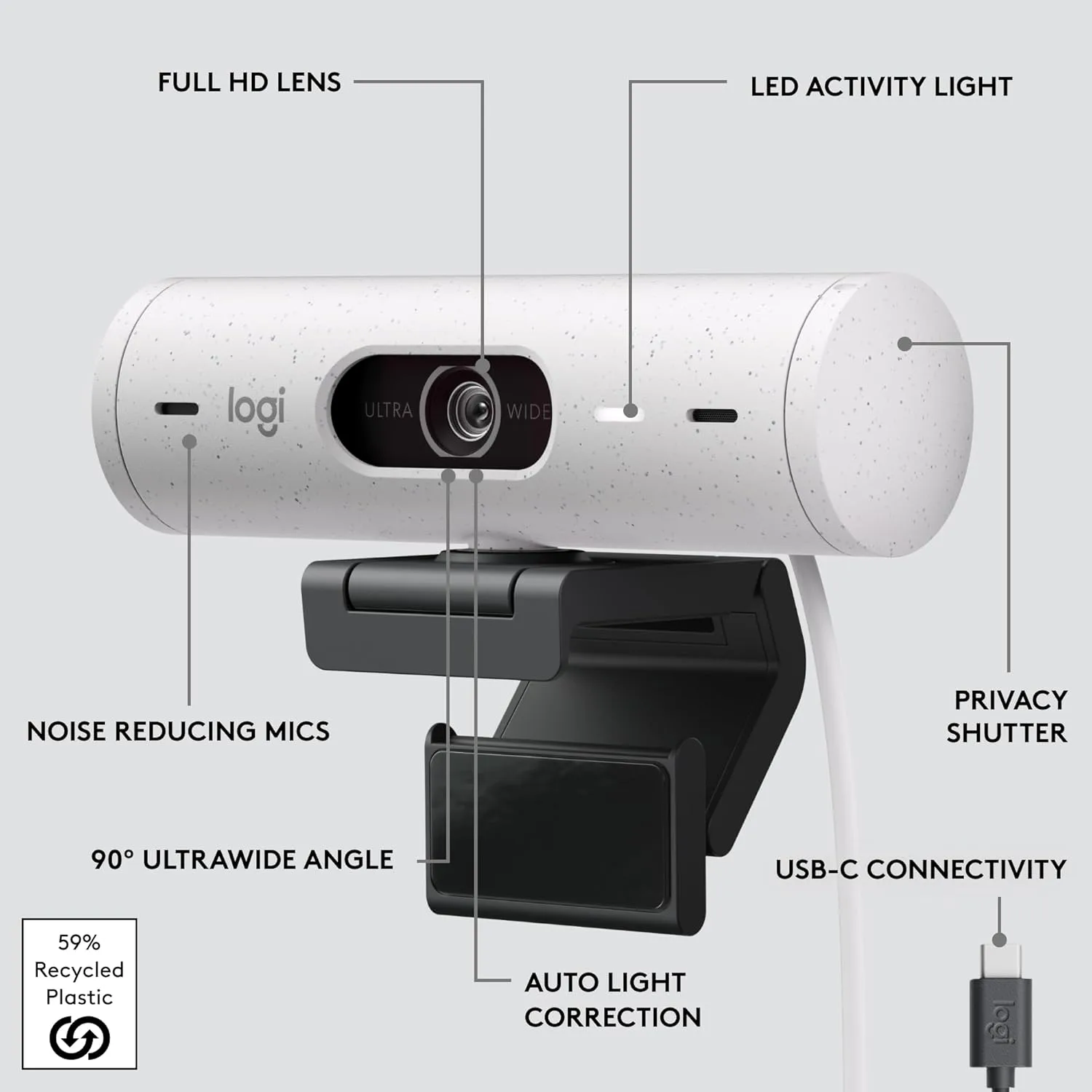 LOGITECH Brio 500 Full HD Webcam