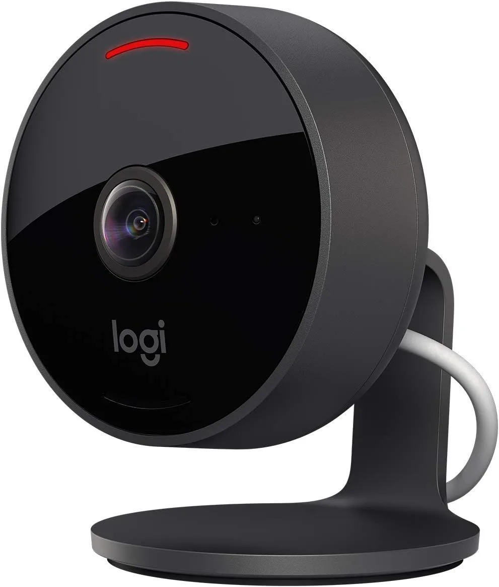 Logitech Circle View Weatherproof Wired Home Security Camera with TrueView Video, 180° Wide Angle, 1080p HD, Night Vision, 2-Way Audio, Tilt for Privacy, Apple HomeKit Secure