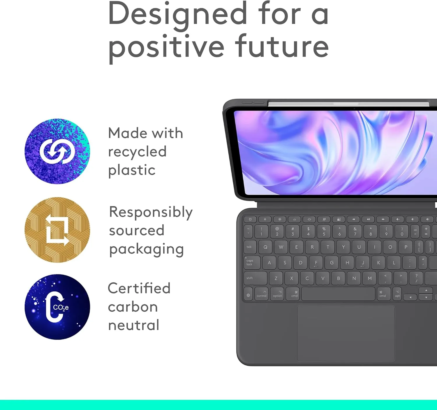 Logitech Combo Touch iPad Pro 11-inch (M4)(2024) Keyboard Case - Detachable Backlit Keyboard with Kickstand, Comfortable Typing, Multi-use Mode - Graphite