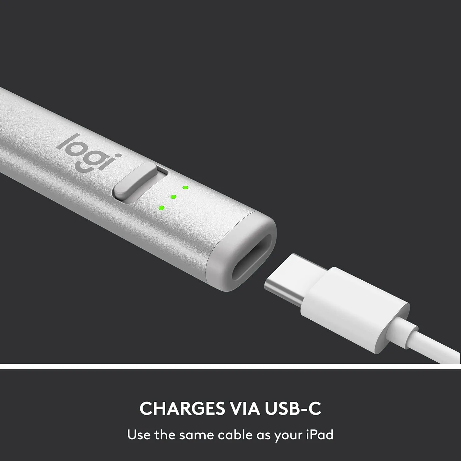 Logitech Crayon Digital Pencil for iPad (USB-C) - Silver