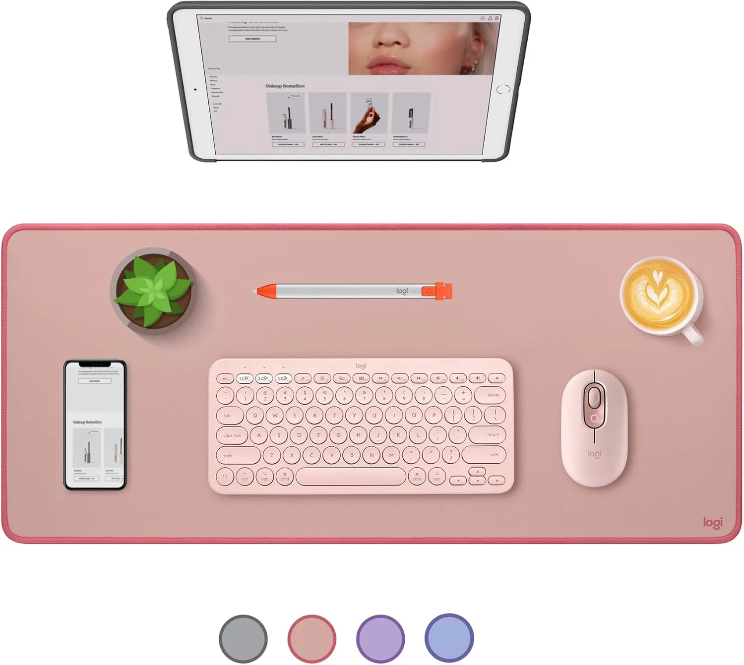 Logitech Desk Mat - Studio Series, Extended Multifunctional Desk Pad