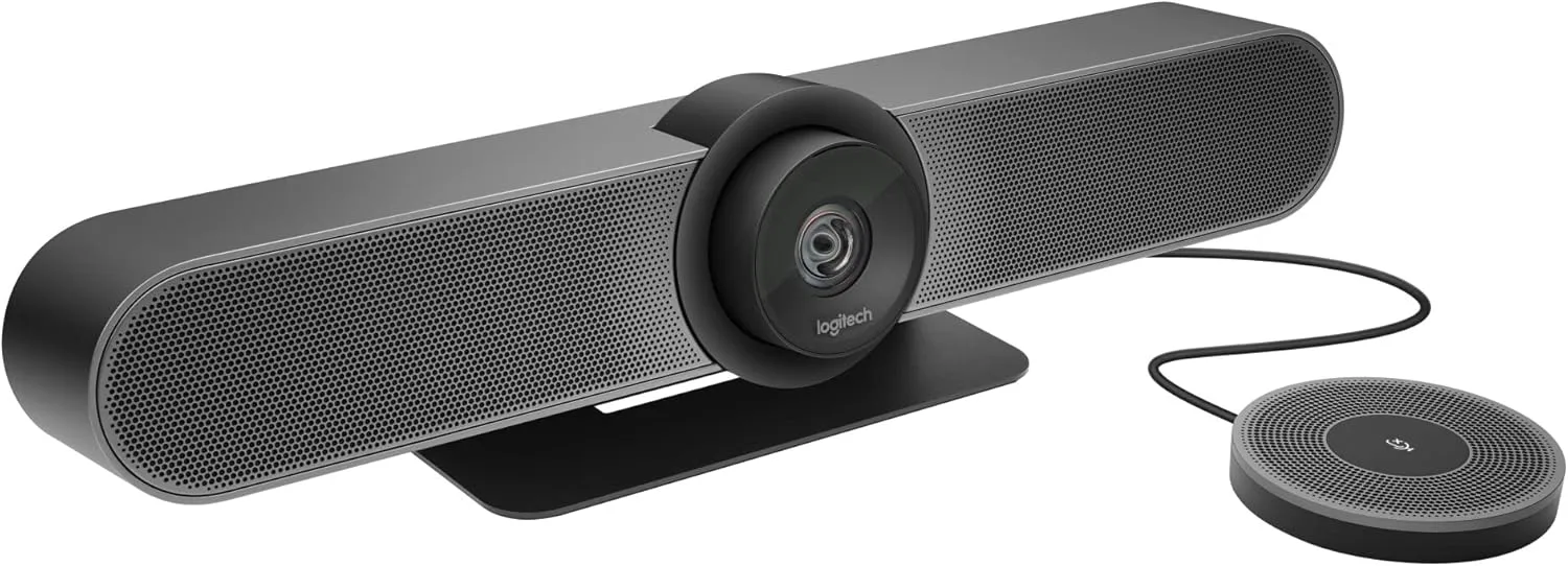 Logitech Expansion Mic for MeetUp, Plug-and-Play, Indicator Lights, Microphone Type Mono, Wideband, Noise Canceling, PC/Mac/Laptop/Macbook/Tablet - Black