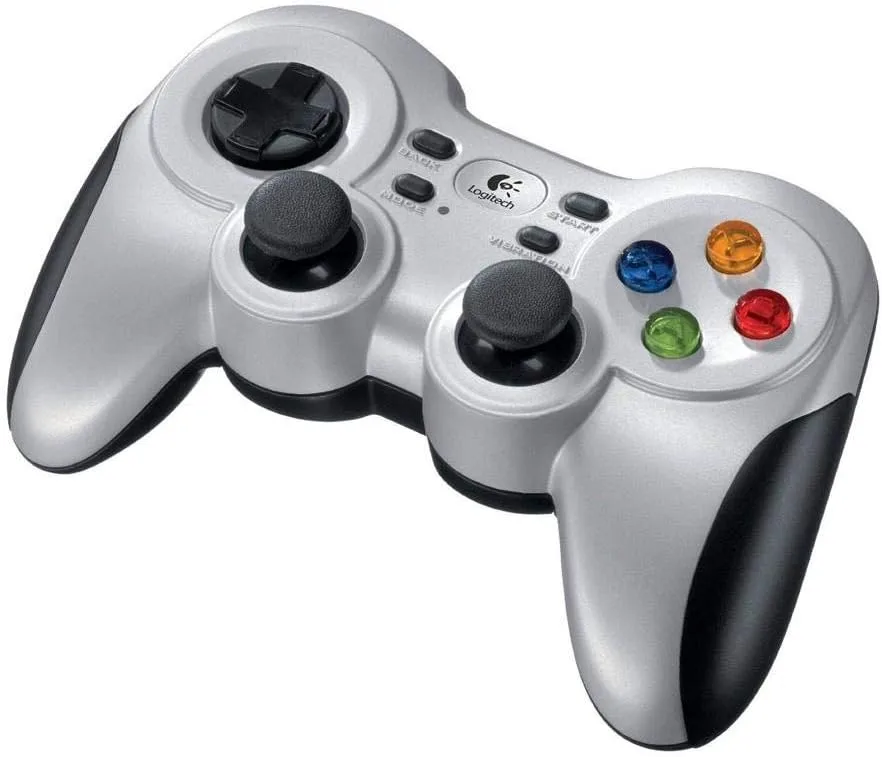 Logitech F710 Wireless Gamepad Controller, 2.4 GHz USB, Dual Vibration, Silver/Black