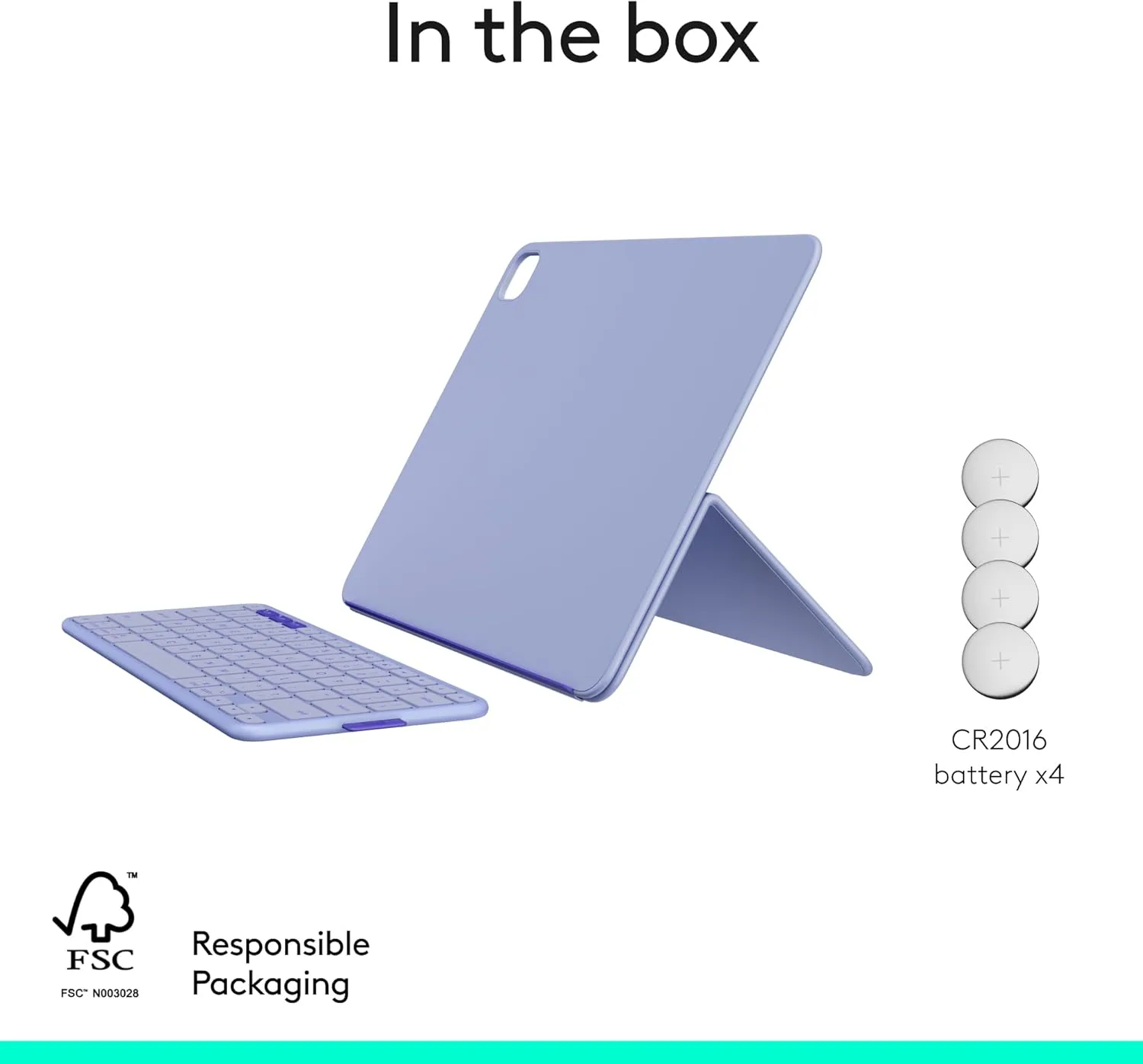 Logitech Flip Folio Keyboard Case for iPad Pro & iPad Air 13-inch - Lilac