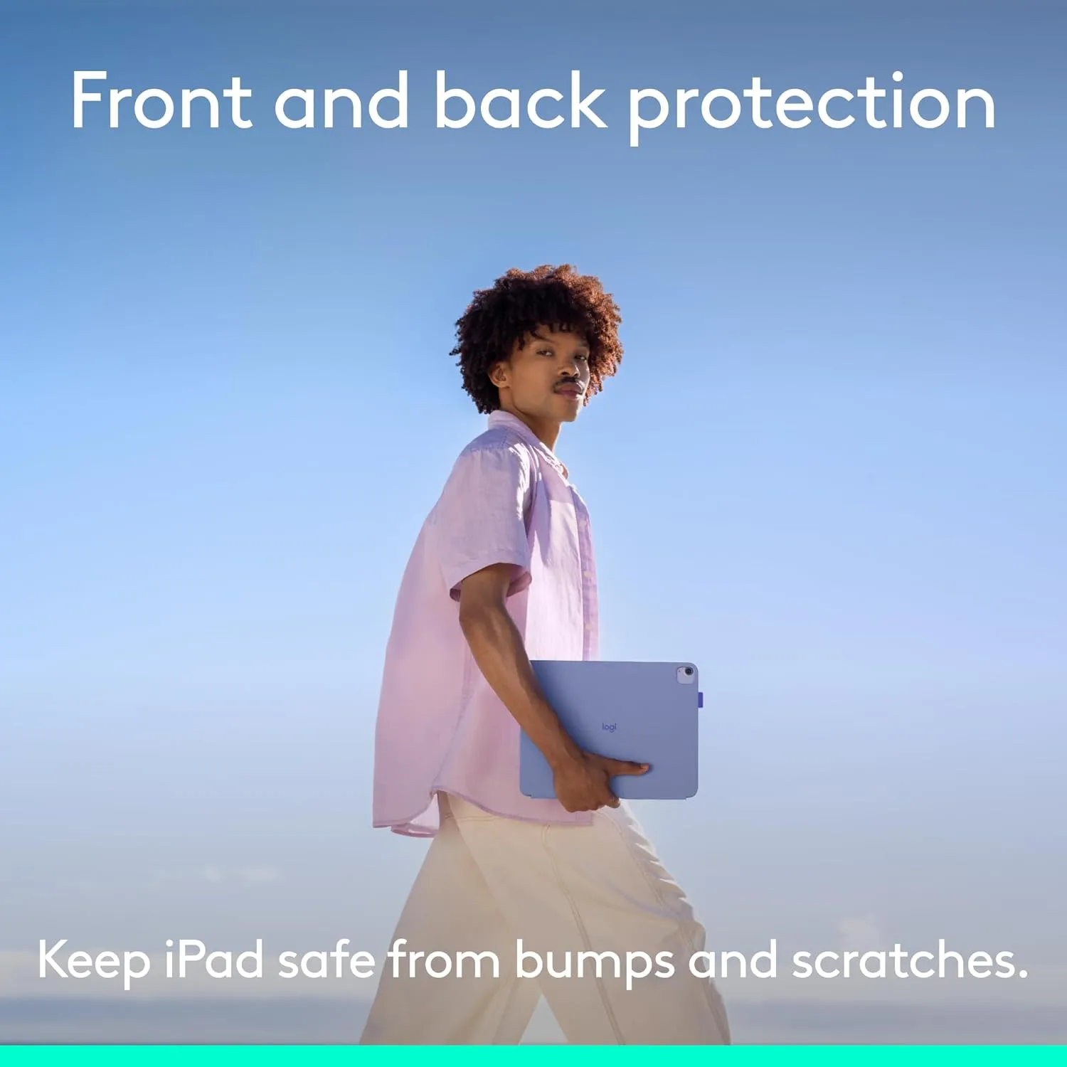 Logitech Flip Folio Keyboard Case for iPad Pro & iPad Air 13-inch - Lilac