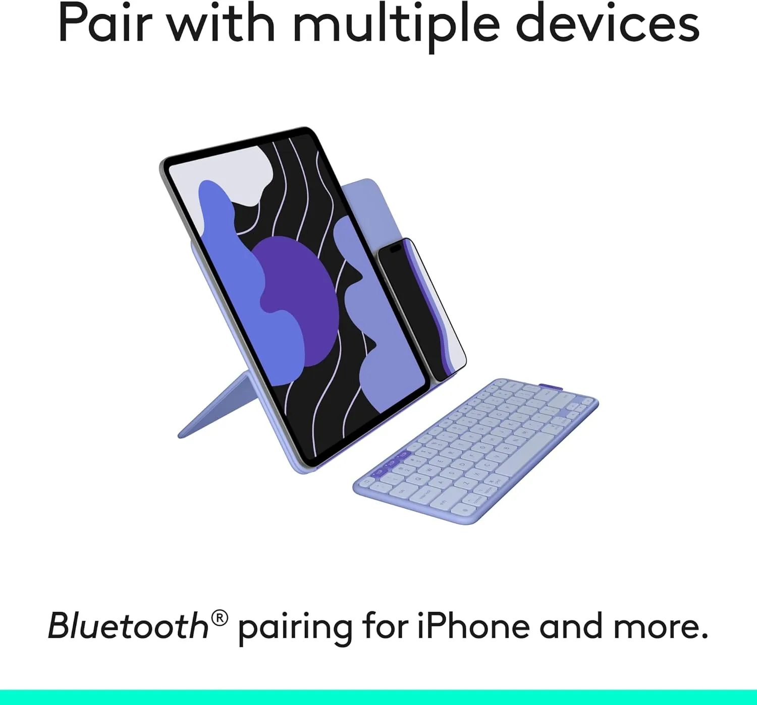 Logitech Flip Folio Keyboard Case for iPad Pro & iPad Air 13-inch - Lilac
