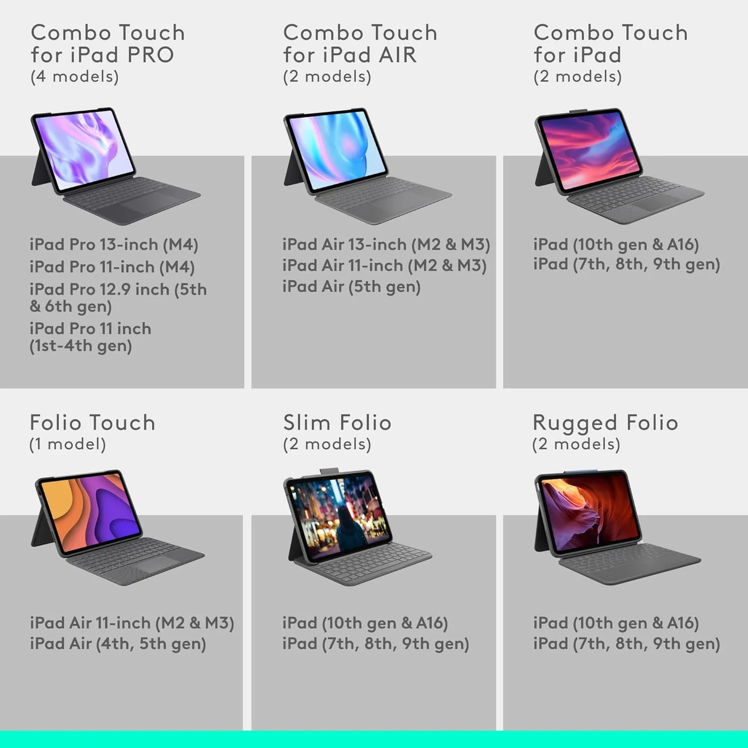Logitech Folio Touch iPad Keyboard Case with Trackpad and Smart Connector for iPad Air 11-inch (M2 & M3)