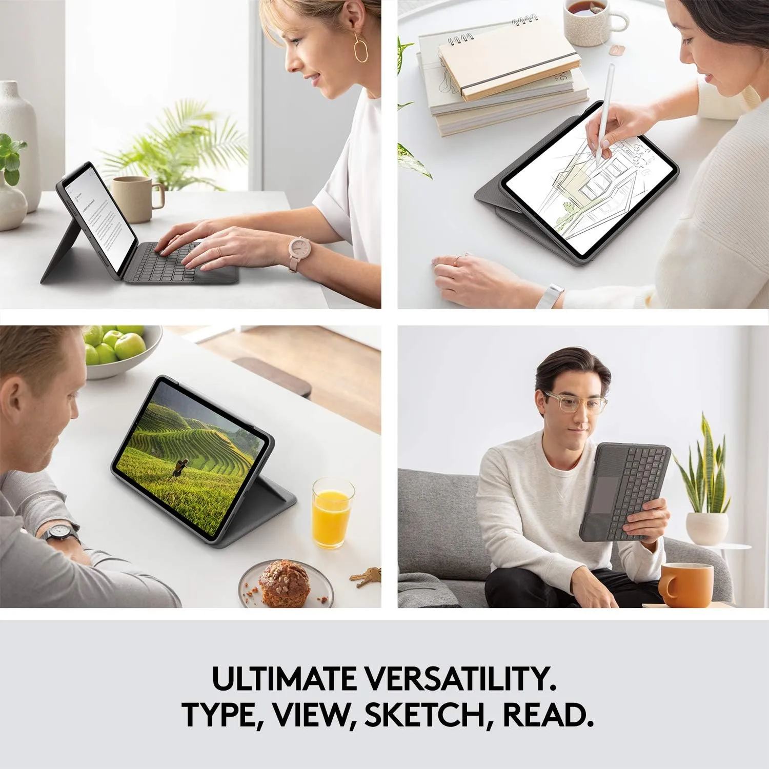 Logitech Folio Touch iPad Keyboard Case with Trackpad and Smart Connector for iPad Air 11-inch (M2 & M3)