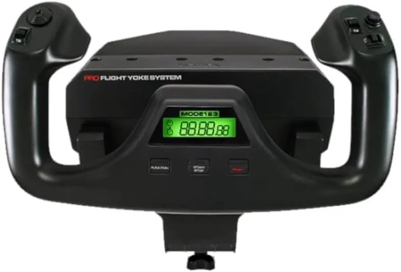 Logitech G PRO Flight Yoke System, Professional Simulation Yoke and Throttle Quadrant, 3 Modes, 75 Programmable Controls, Configurable Throttle Knobs, Steel Shaft, USB, PC - Black Yoke Only
