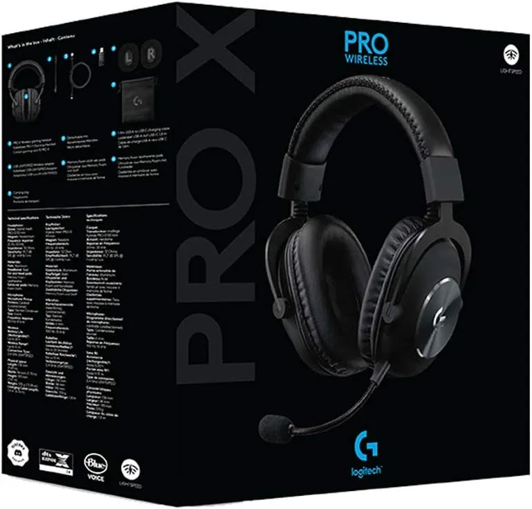 Logitech G PRO X Wireless LIGHTSPEED Gaming Headset with Blue VO!CE Mic — Black
