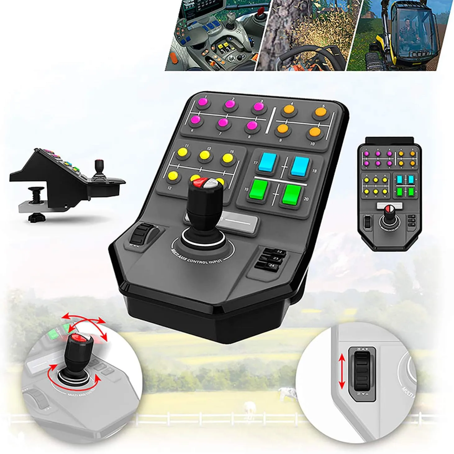 Logitech USB G PC Farm Sim Vehicle Side Panel