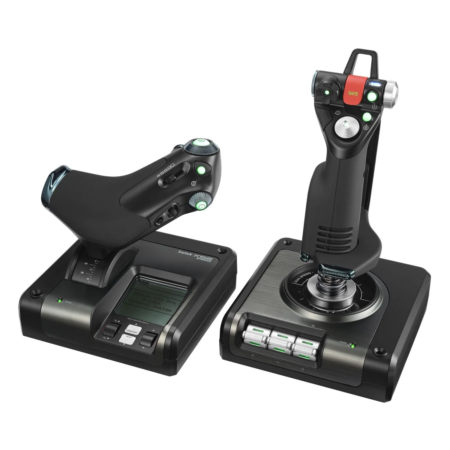Logitech G Saitek X52 Pro Flight Control System, Controller and Joystick Simulator, LCD Display