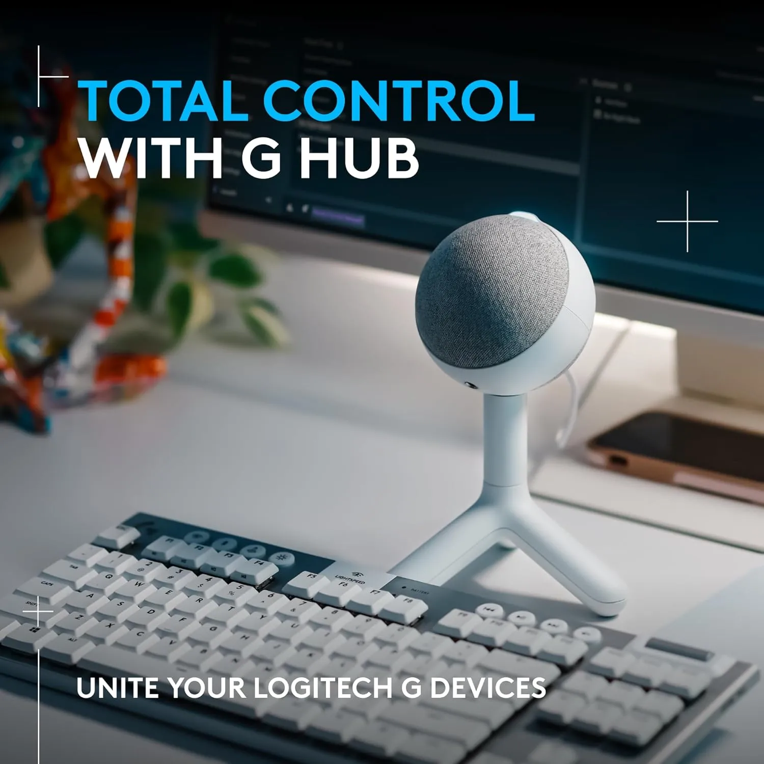 Logitech G Yeti Orb Condenser RGB Gaming Microphone with LIGHTSYNC, USB Mic for Streaming, Cardioid for PC/Mac