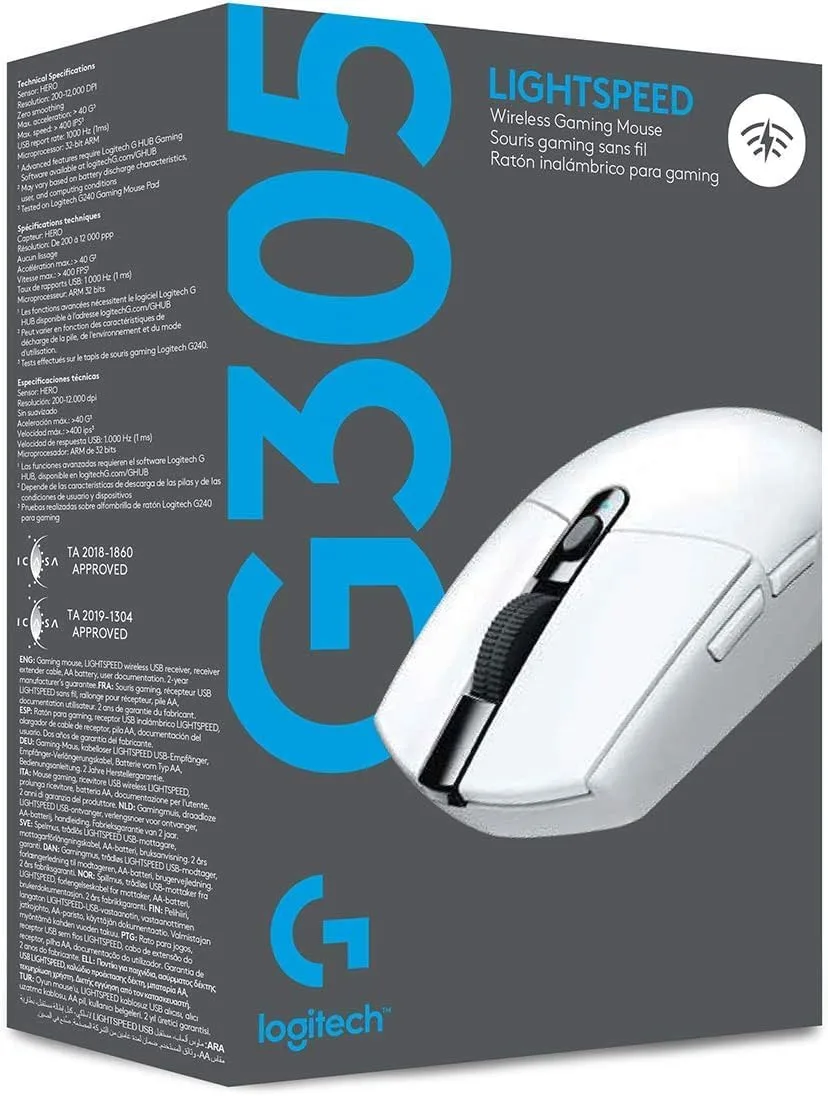 Logitech G305 LIGHTSPEED Wireless Gaming Mouse, HERO 12K Sensor