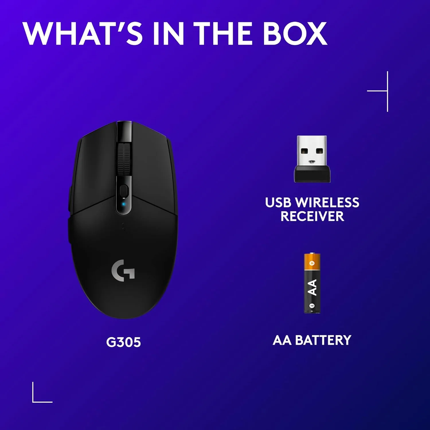 Logitech G305 LIGHTSPEED Wireless Gaming Mouse, HERO 12K Sensor