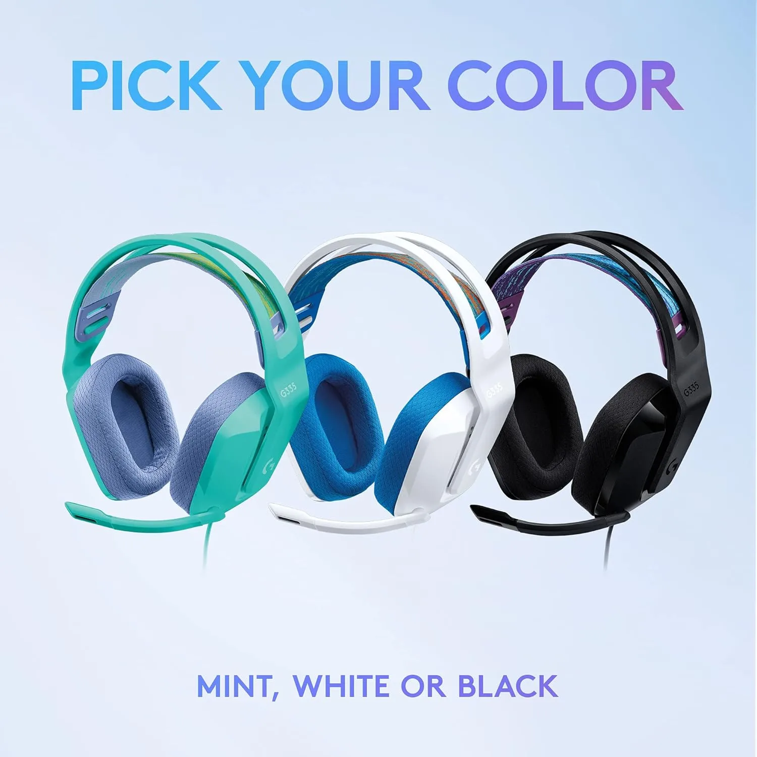 Logitech G335 Wired Gaming Headset - White