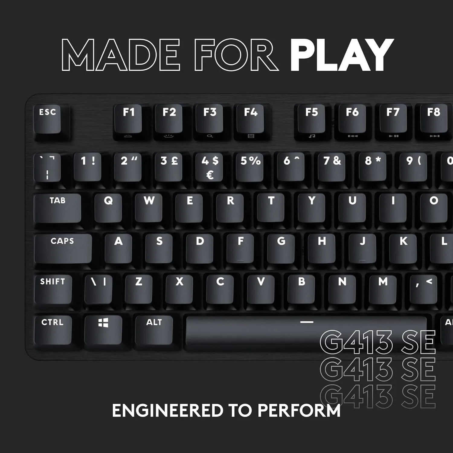 Logitech G413 SE Full-Size Mechanical Gaming Keyboard - Backlit Keyboard with Tactile Mechanical Switches, Anti-Ghosting