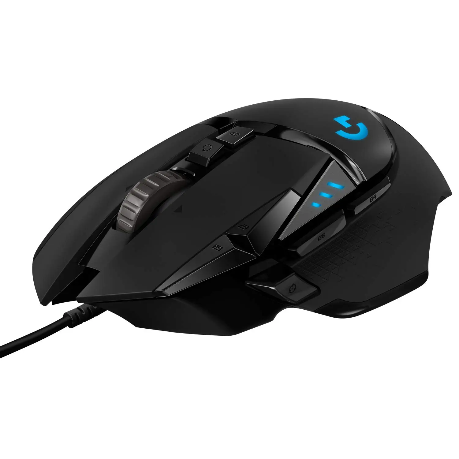 Logitech G502 HERO High Performance Wired Gaming Mouse, HERO 25K Sensor, 25,600 DPI, RGB, Adjustable Weights, 11 Programmable Buttons, On-Board Memory, PC / Mac Black Wired Mouse