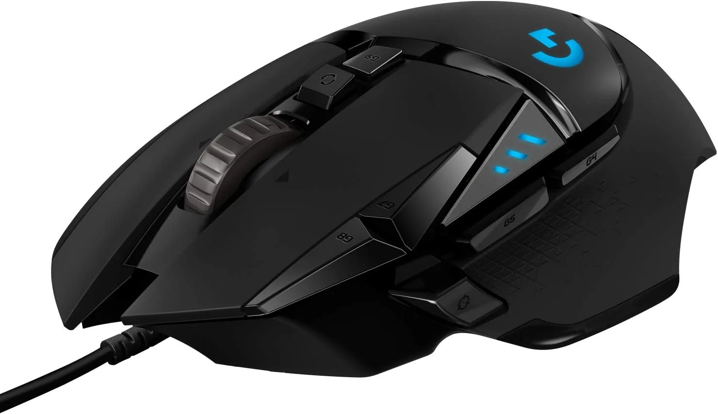 Logitech G502 HERO High Performance Wired Gaming Mouse, HERO 25K Sensor, 25,600 DPI, RGB, Adjustable Weights, 11 Programmable Buttons, On-Board Memory, PC / Mac Black Wired Mouse