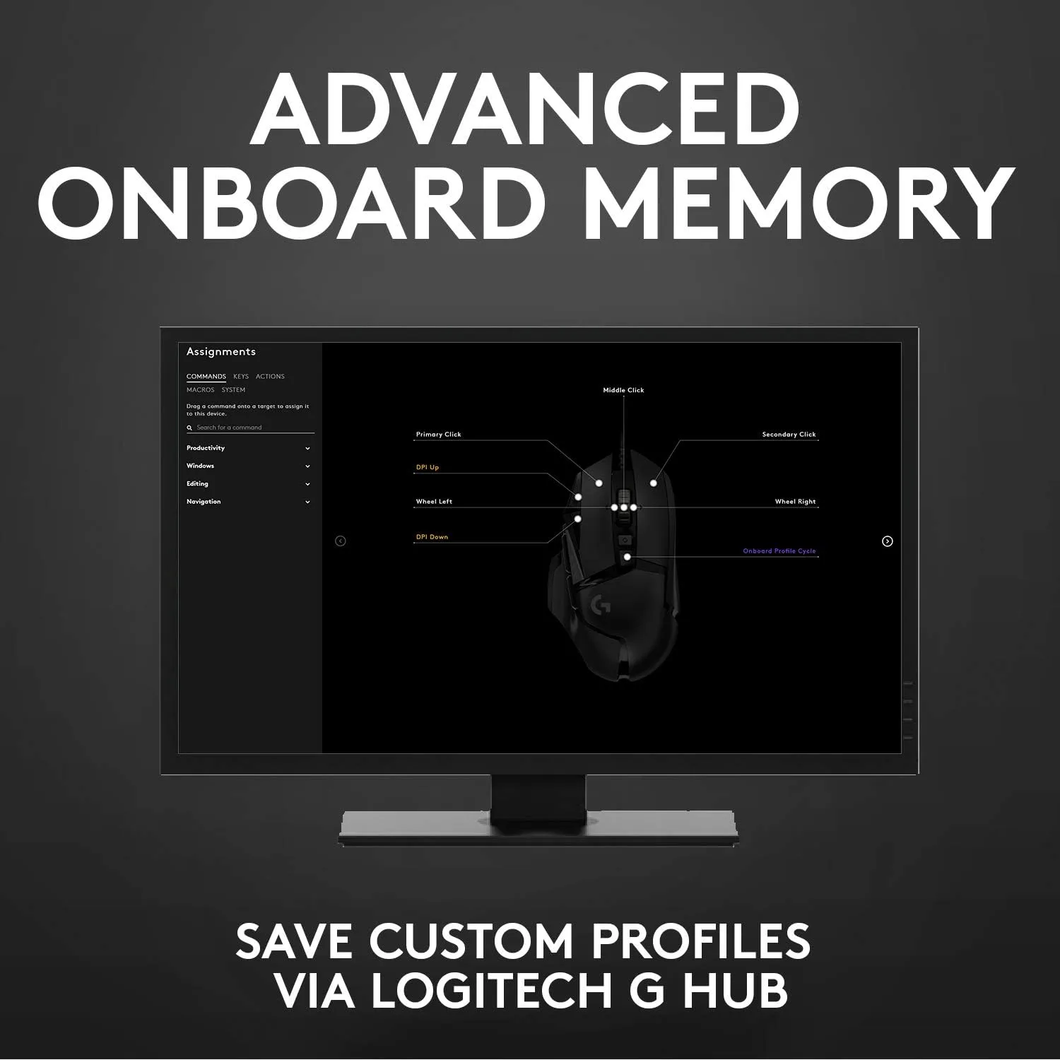 Logitech G502 HERO High Performance Wired Gaming Mouse, HERO 25K Sensor, 25,600 DPI, RGB, Adjustable Weights, 11 Programmable Buttons, On-Board Memory, PC / Mac Black Wired Mouse