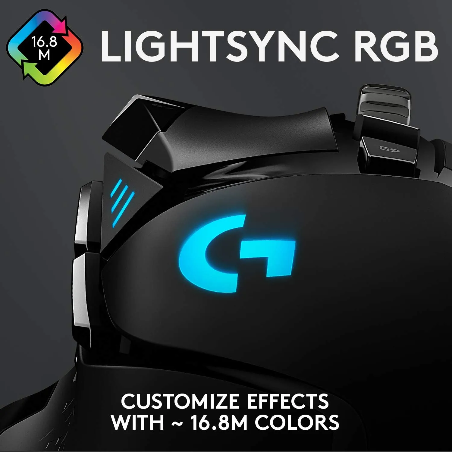Logitech G502 HERO High Performance Wired Gaming Mouse, HERO 25K Sensor, 25,600 DPI, RGB, Adjustable Weights, 11 Programmable Buttons, On-Board Memory, PC / Mac Black Wired Mouse