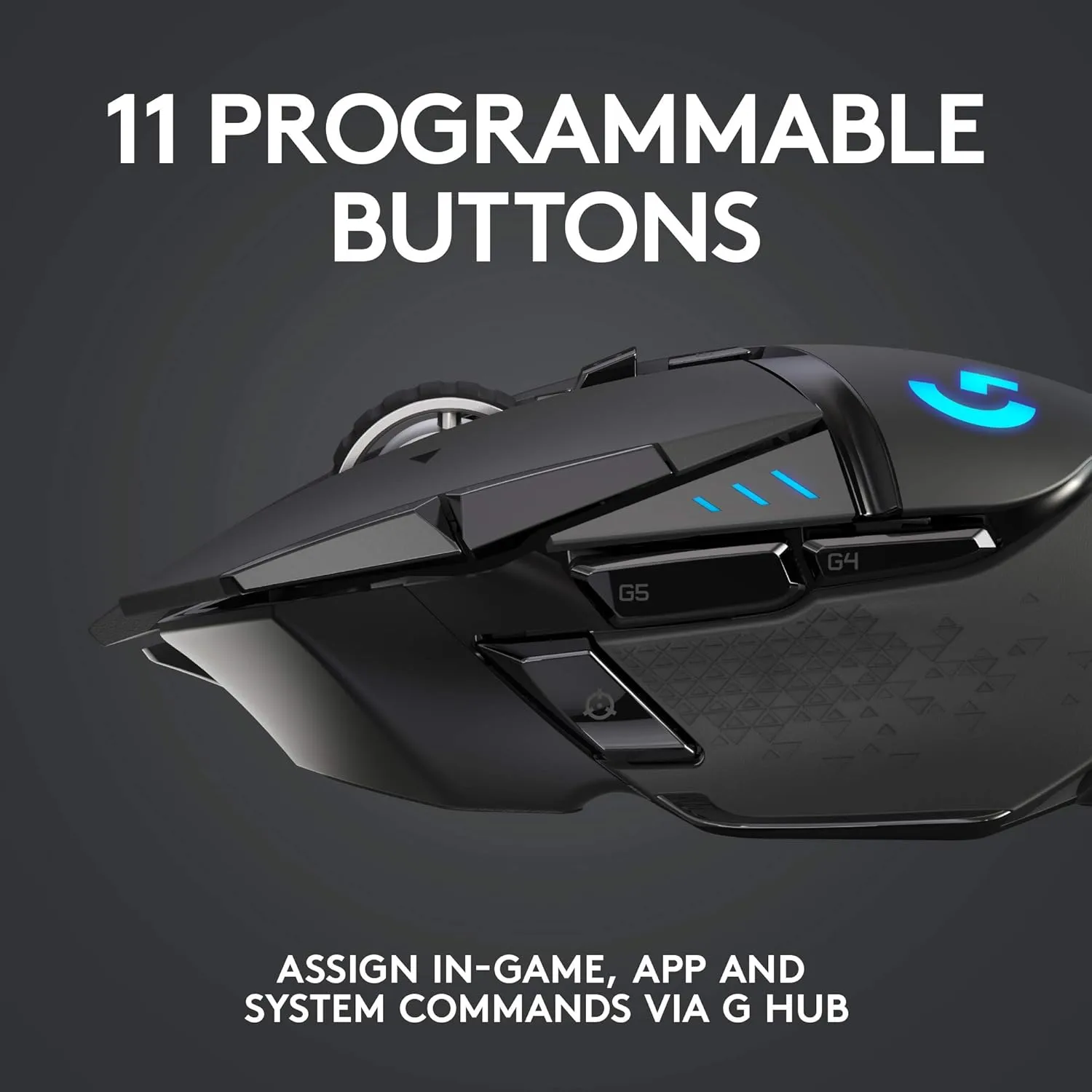 Logitech G502 Lightspeed Wireless Gaming Mouse with Hero 25K Sensor, PowerPlay Compatible, Tunable Weights and Lightsync RGB - Black Black Mouse