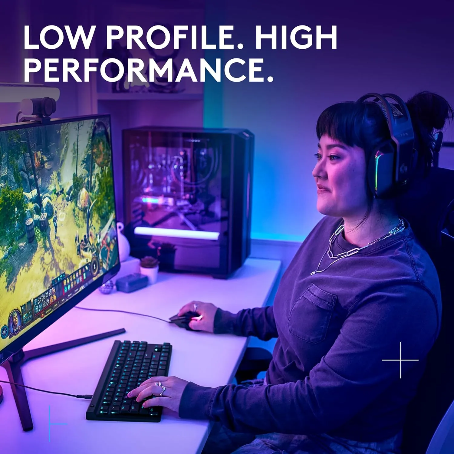 Logitech G G515 TKL Low-Profile Gaming Keyboard, LIGHTSYNC RGB