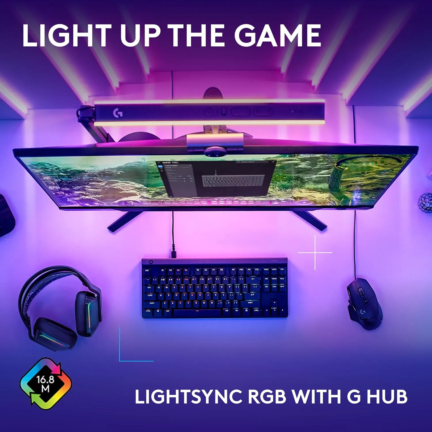 Logitech G G515 TKL Low-Profile Gaming Keyboard, LIGHTSYNC RGB