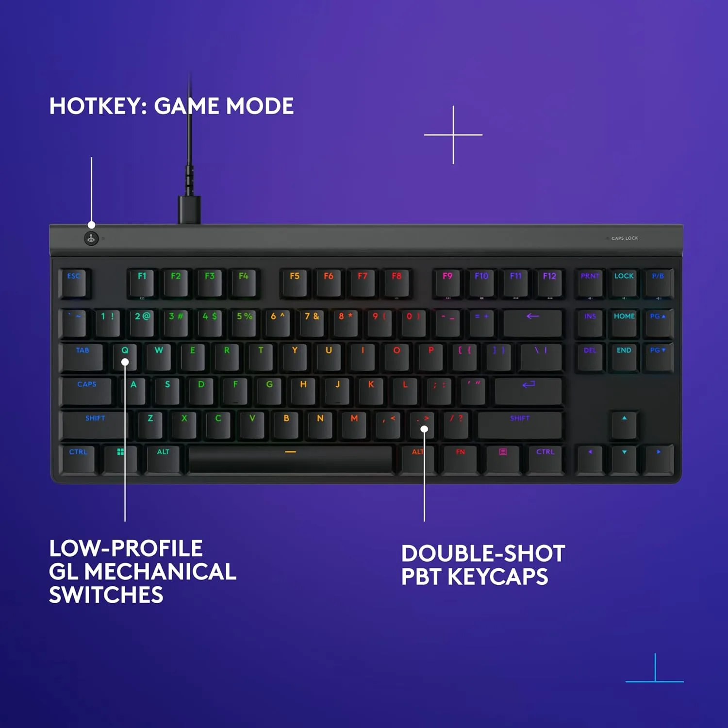 Logitech G G515 TKL Low-Profile Gaming Keyboard, LIGHTSYNC RGB