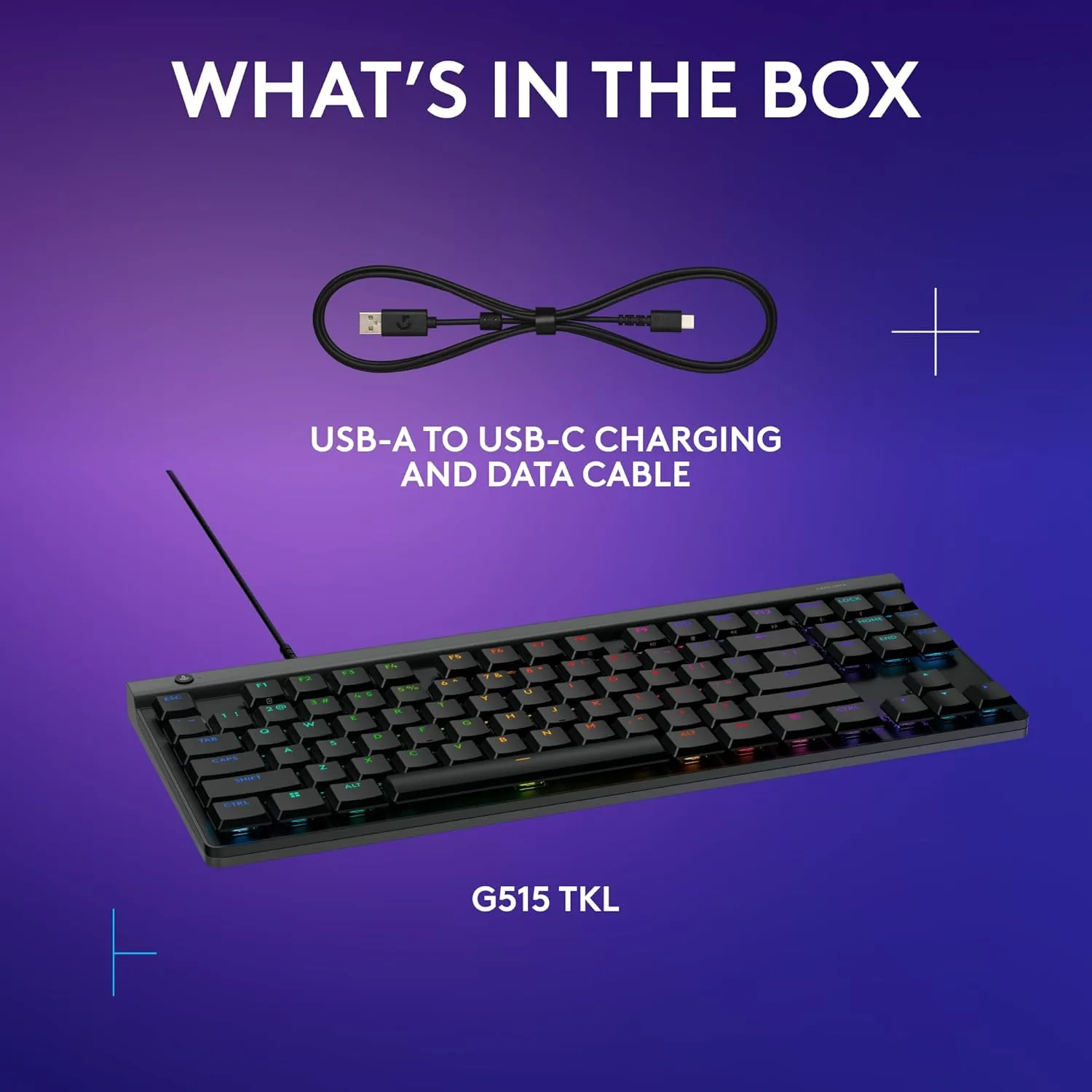 Logitech G G515 TKL Low-Profile Gaming Keyboard, LIGHTSYNC RGB
