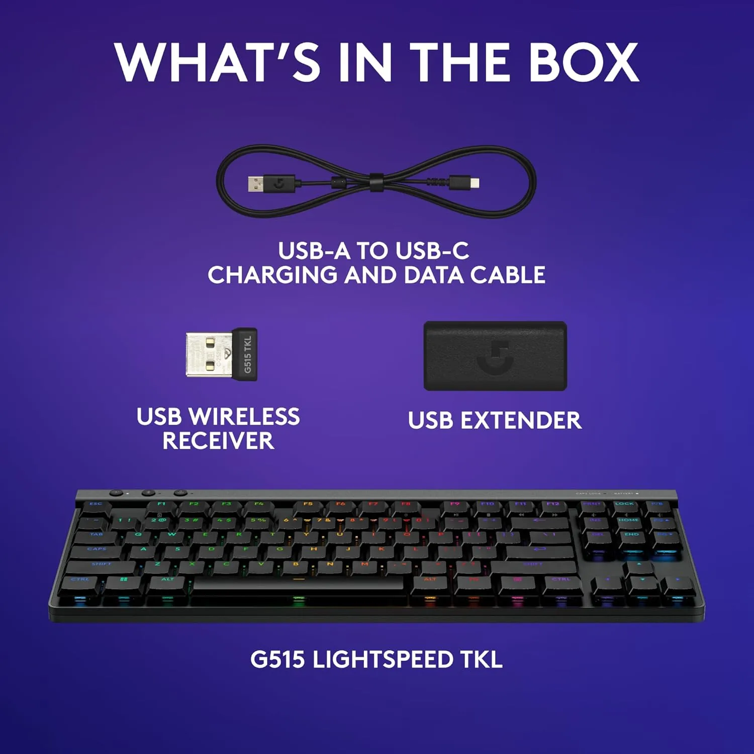 Logitech G G515 TKL Low-Profile Gaming Keyboard, LIGHTSYNC RGB
