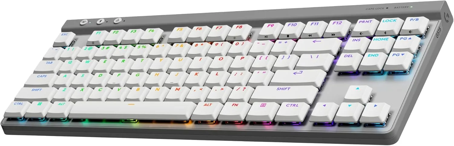 Logitech G G515 TKL Low-Profile Gaming Keyboard, LIGHTSYNC RGB